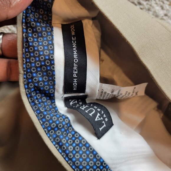 Lauren Ralph Lauren Mens Dress Pants Mens 38x34 Wool Blend Tan High Performance - Picture 2 of 7